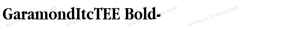 GaramondItcTEE Bold字体转换
